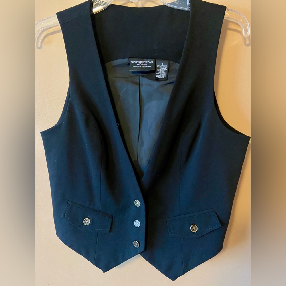 Worthington Works Stretch Separates Vest Size 8